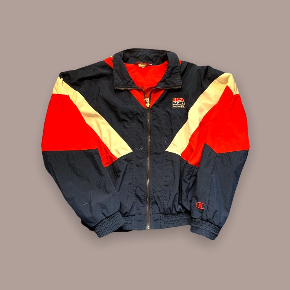 Vintage Official 1990s USA Basketball, Champion Zip-up jacket.